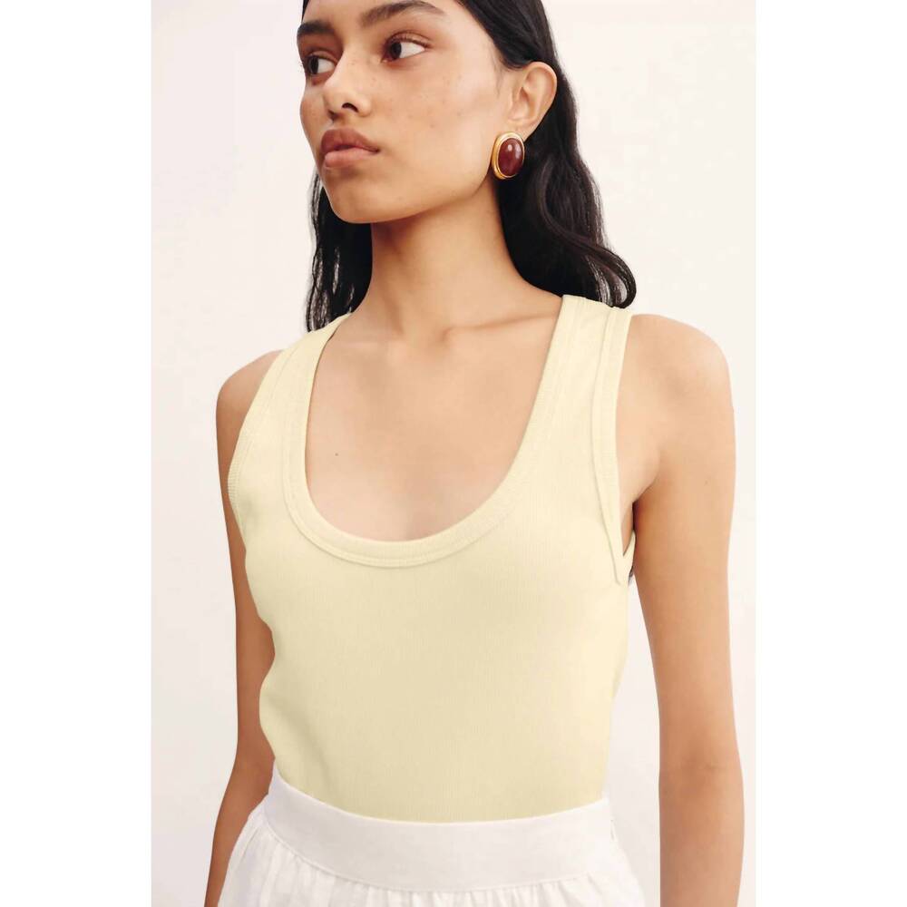 NEW POSSE women's lewis singlet tank in beige